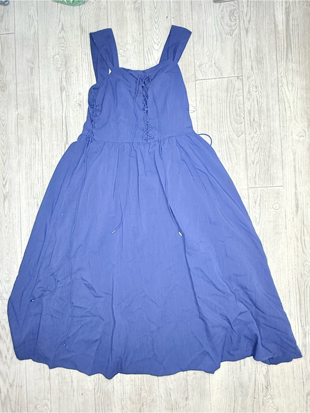 Scarlet darkness blue renaissance whimsical cosplay dress corset front and sides - Picture 8 of 9
